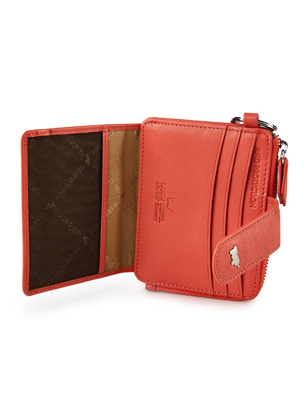 Braun Büffel Joy Custodia per carta di credito Protezione RFID Vera Pelle 11 cm