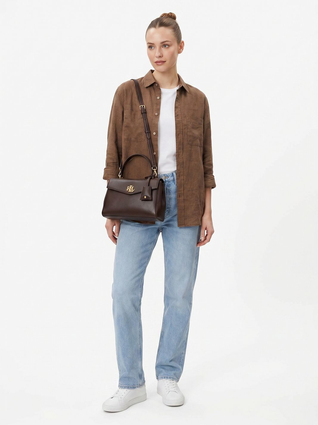 Lauren Ralph Lauren Farrah Axelväska Läder 23 cm Lauren Ralph Lauren Farrah Axelväska Läder 23 cm