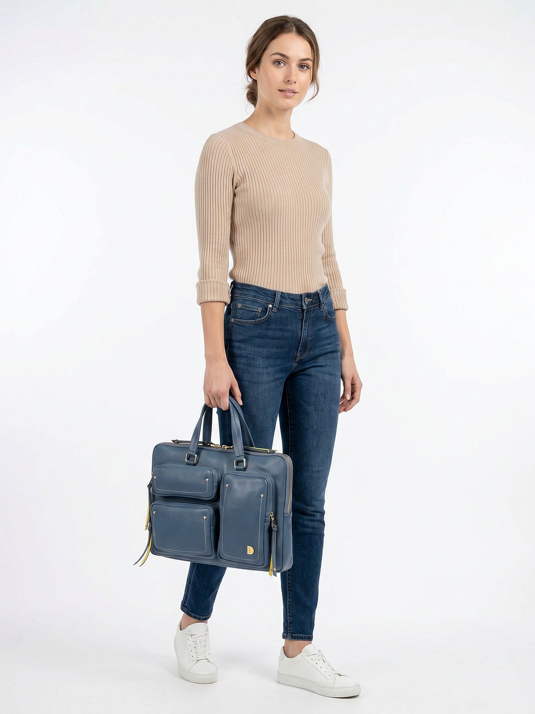 DuDu Pocket Maletín Piel natural 36 cm Compartimento para el portátil