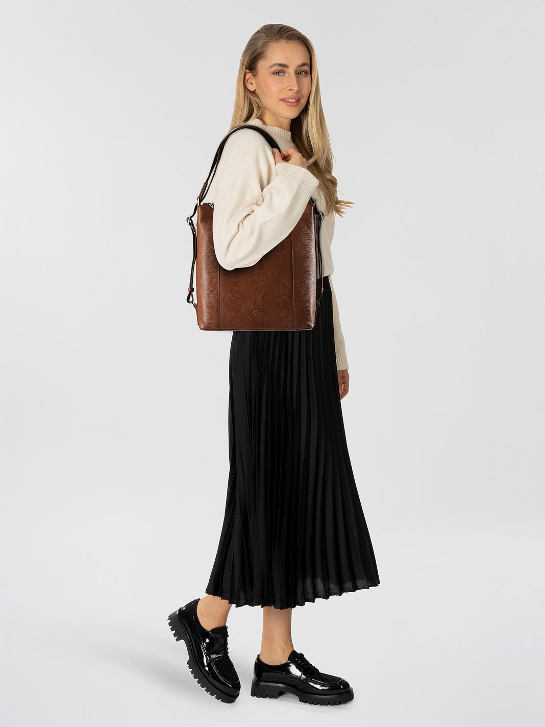 Braun Büffel Hanna Borsa a spalla Vera Pelle 30 cm Braun Büffel Hanna Borsa a spalla Vera Pelle 30 cm
