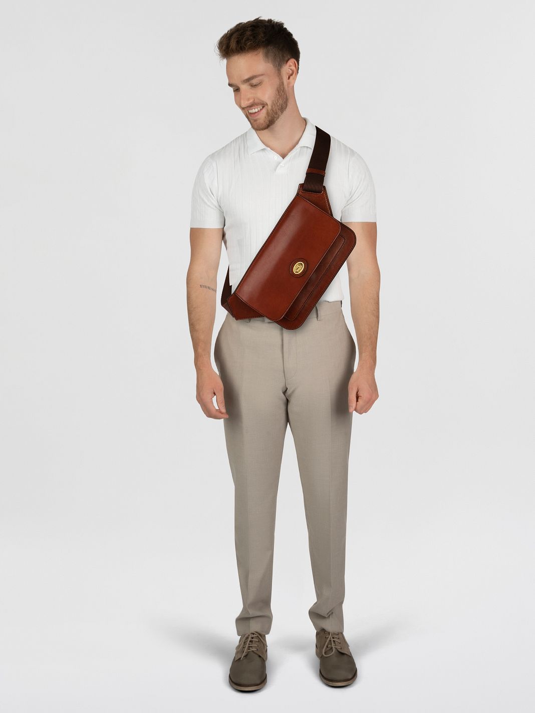 The Bridge Story Uomo Marsupio Vera Pelle 34 cm The Bridge Story Uomo Marsupio Vera Pelle 34 cm