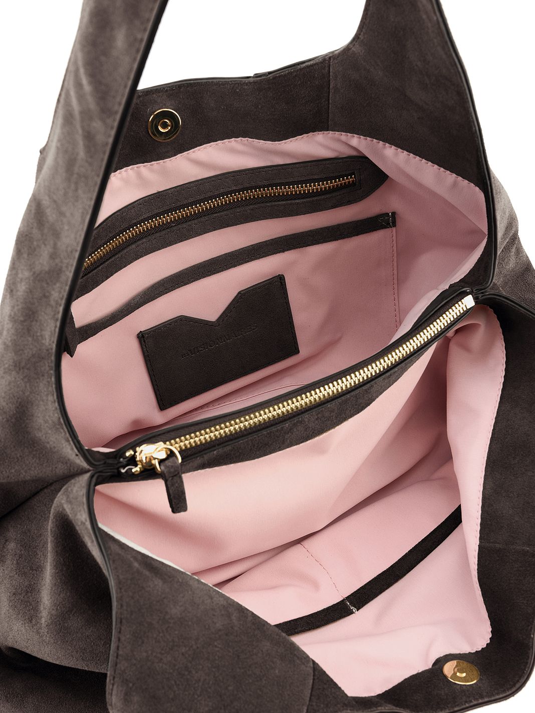 LES VISIONNAIRES Paz Essential Borsa a spalla Vera Pelle 46 cm