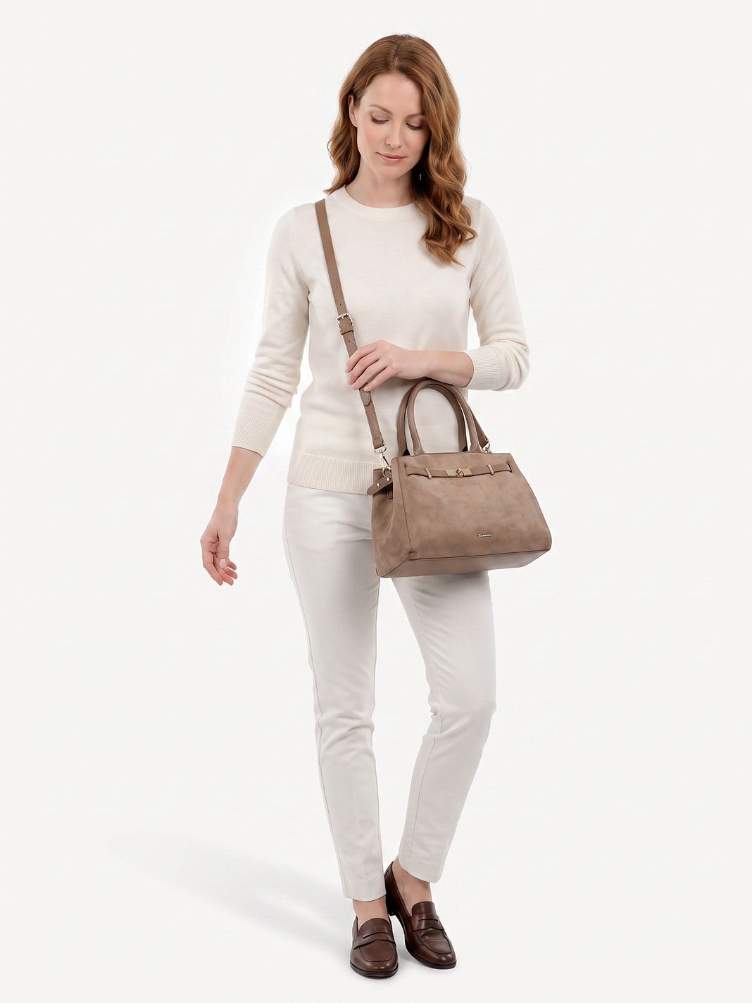 Tamaris TAS Martina Bolsa de hombro Piel natural 32 cm