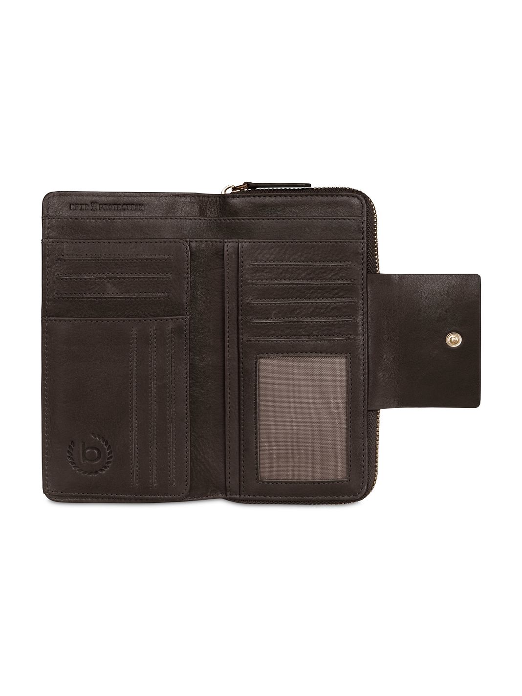 bugatti Fabia Portafoglio Protezione RFID Vera Pelle 18 cm