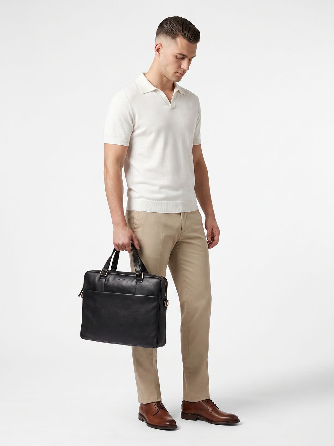 bugatti Ryan Valigetta Vera Pelle 39 cm Vano porta PC