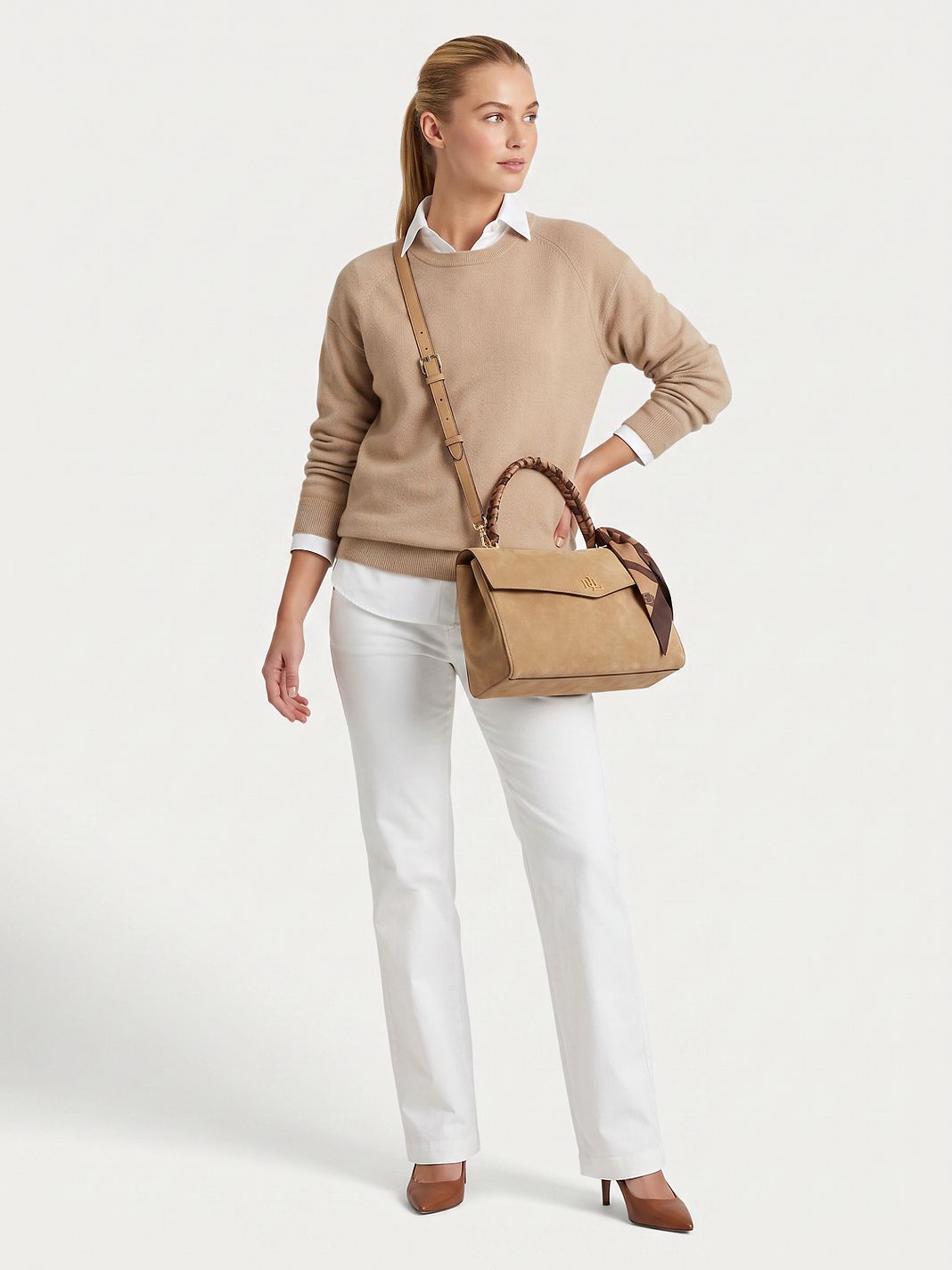 Lauren Ralph Lauren Farrah Borsetta Vera Pelle 33 cm Lauren Ralph Lauren Farrah Borsetta Vera Pelle 33 cm