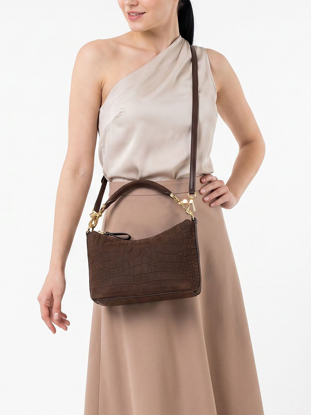 Lauren Ralph Lauren Blaike Mini borsa a mano Vera Pelle 17 cm