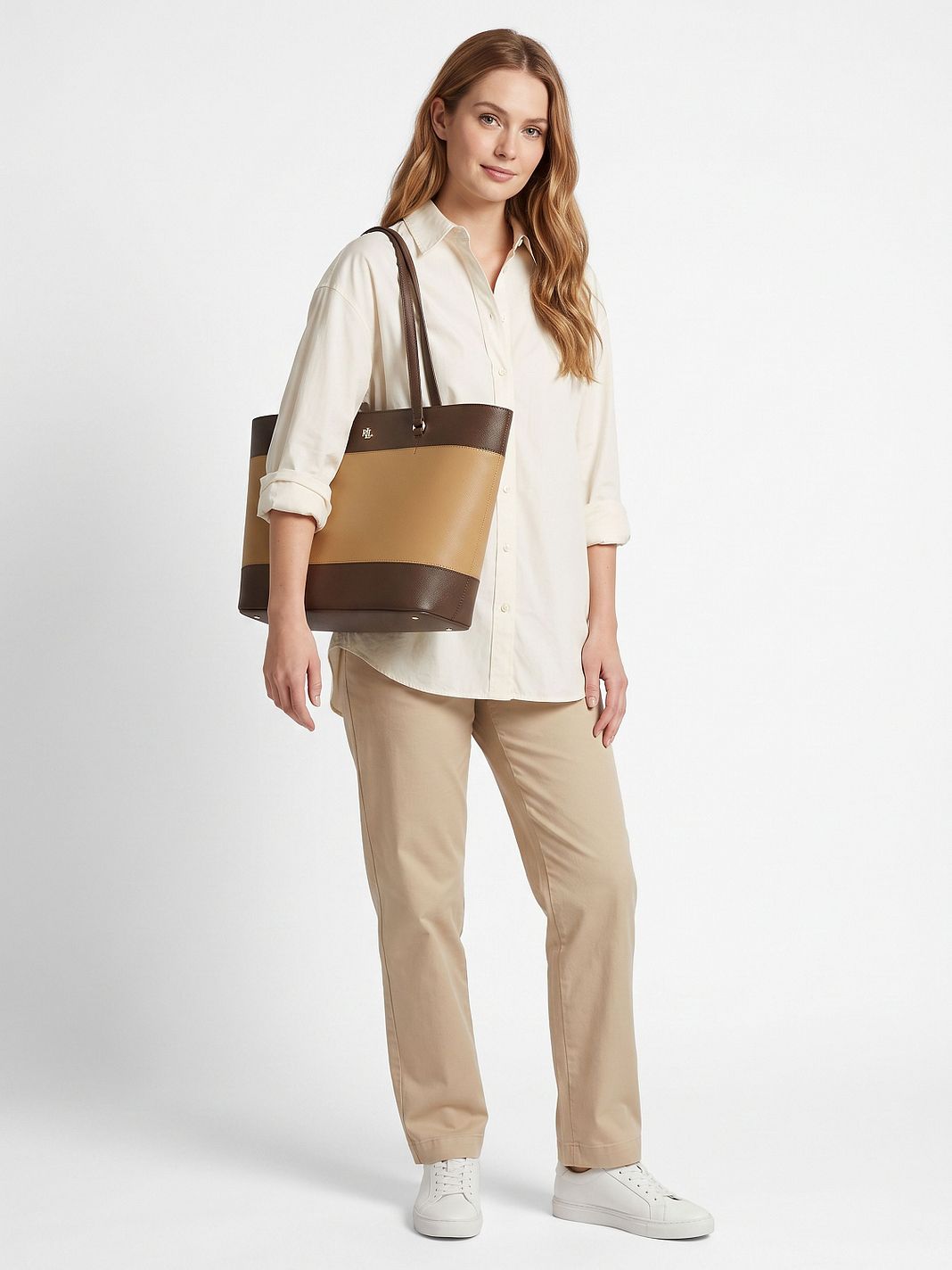 Lauren Ralph Lauren Karly Borsa a spalla Vera Pelle 26 cm Lauren Ralph Lauren Karly Borsa a spalla Vera Pelle 26 cm