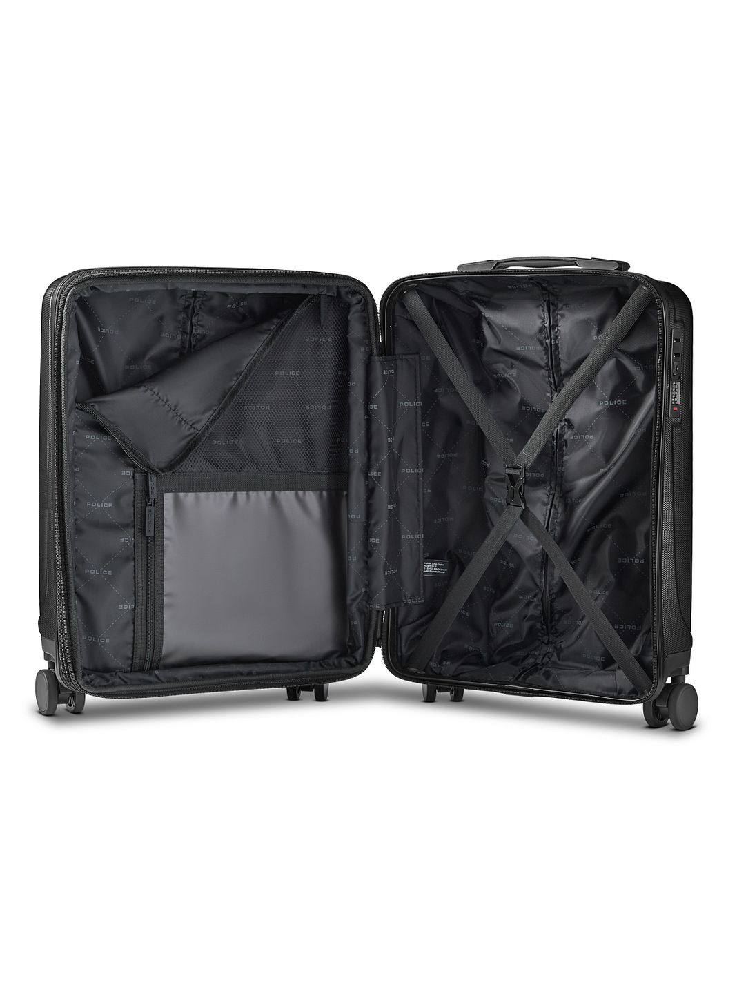 Police New York 4 ruote Trolley cabina S 54 cm espandibile Police New York 4 ruote Trolley cabina S 54 cm espandibile