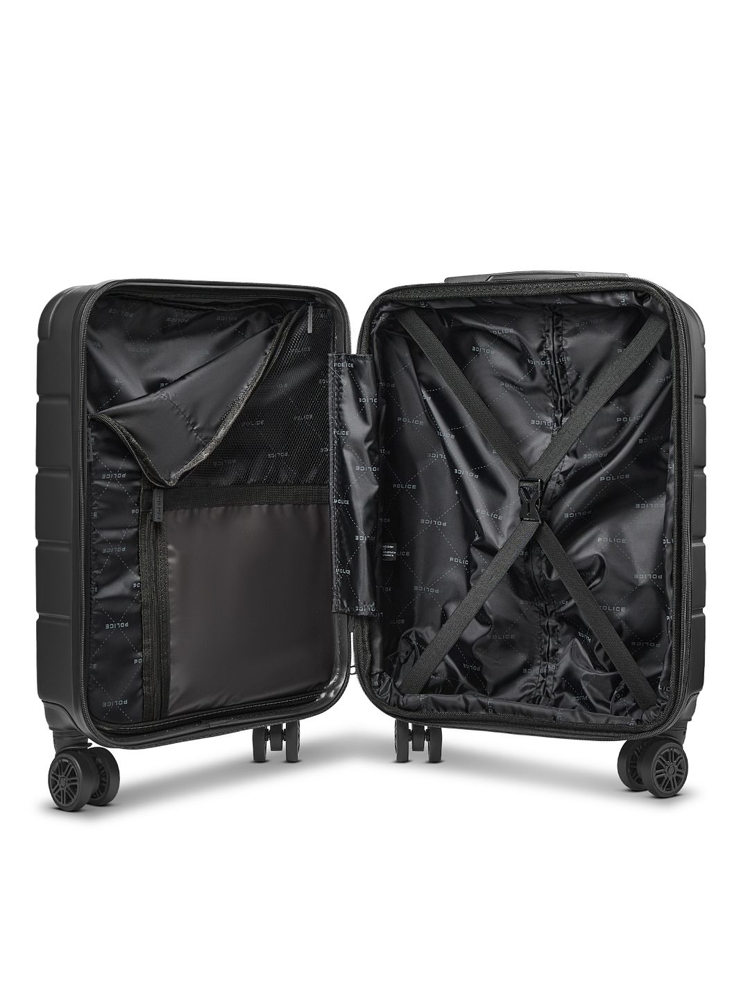 Police Dublin 4 ruote Trolley cabina S 54 cm Vano porta PC espandibile