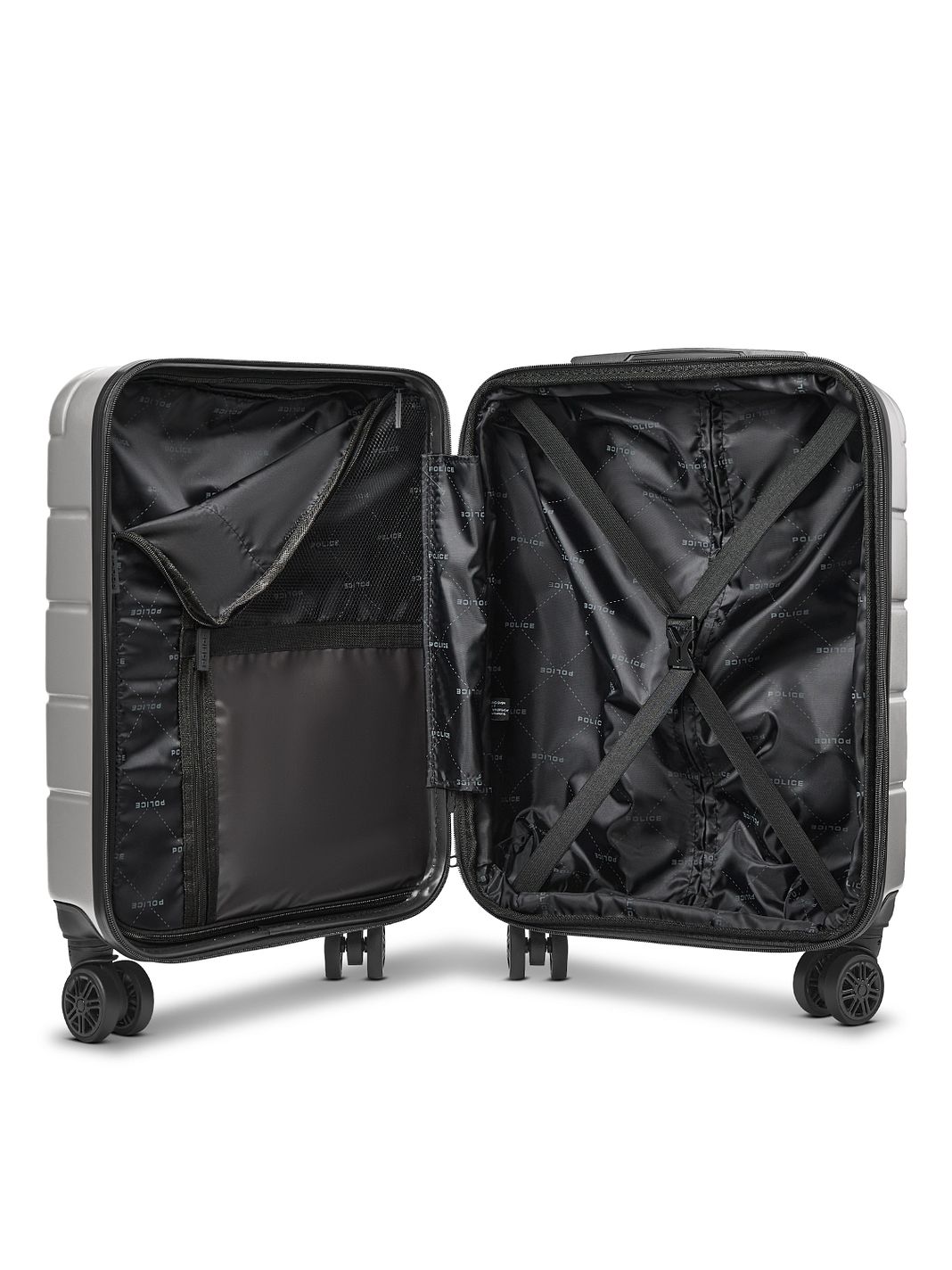 Police Dublin 4 ruote Trolley cabina S 54 cm Vano porta PC espandibile
