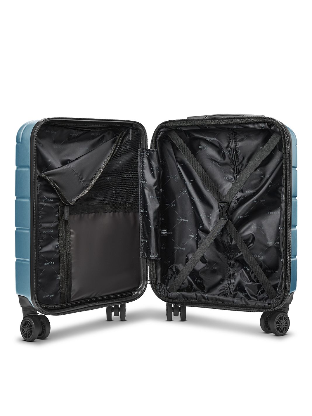 Police Dublin 4 ruote Trolley cabina S 54 cm Vano porta PC espandibile