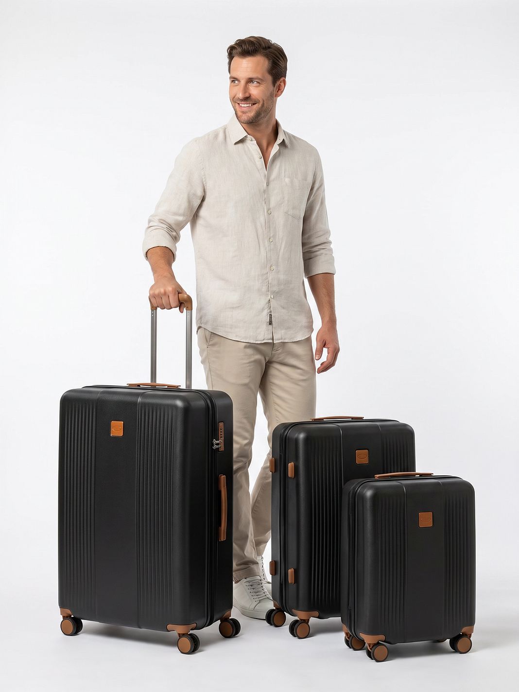 Bric's Ferrara 4 ruote Set di valigie 3 pezzi espandibile Bric's Ferrara 4 ruote Set di valigie 3 pezzi espandibile