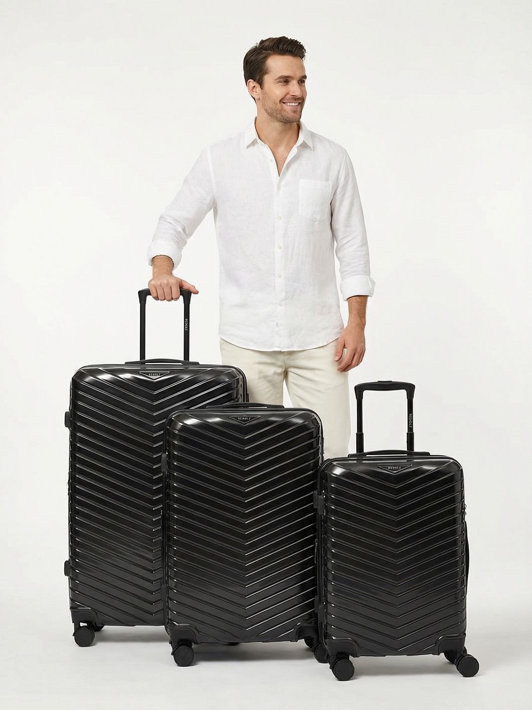 Redolz Essentials 18 2.0 4 ruedas Set de maletas 3 piezas Con asa expansible Redolz Essentials 18 2.0 4 ruedas Set de maletas 3 piezas Con asa expansible