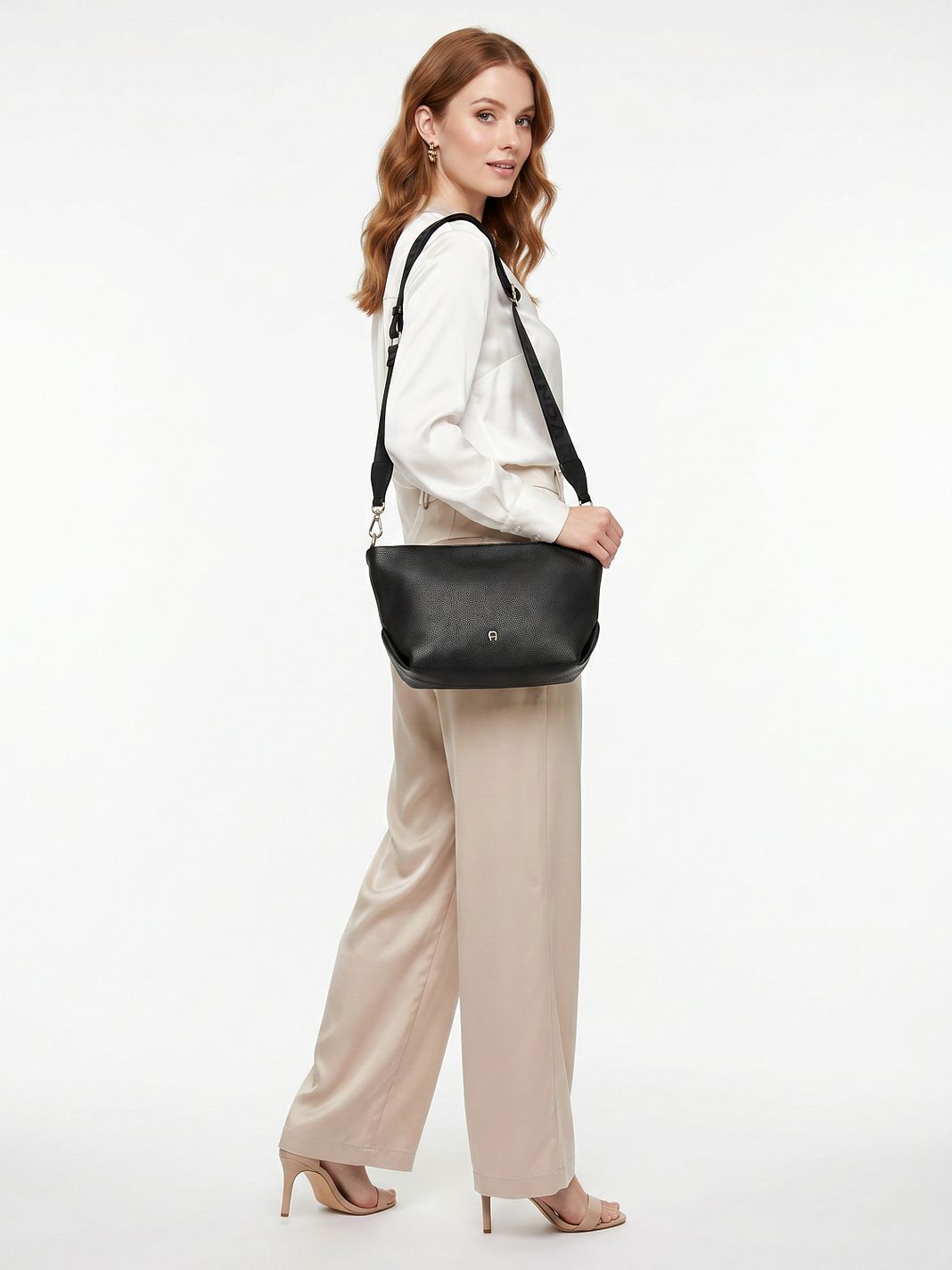 AIGNER Paola Bolsa de hombro Piel natural 26.5 cm