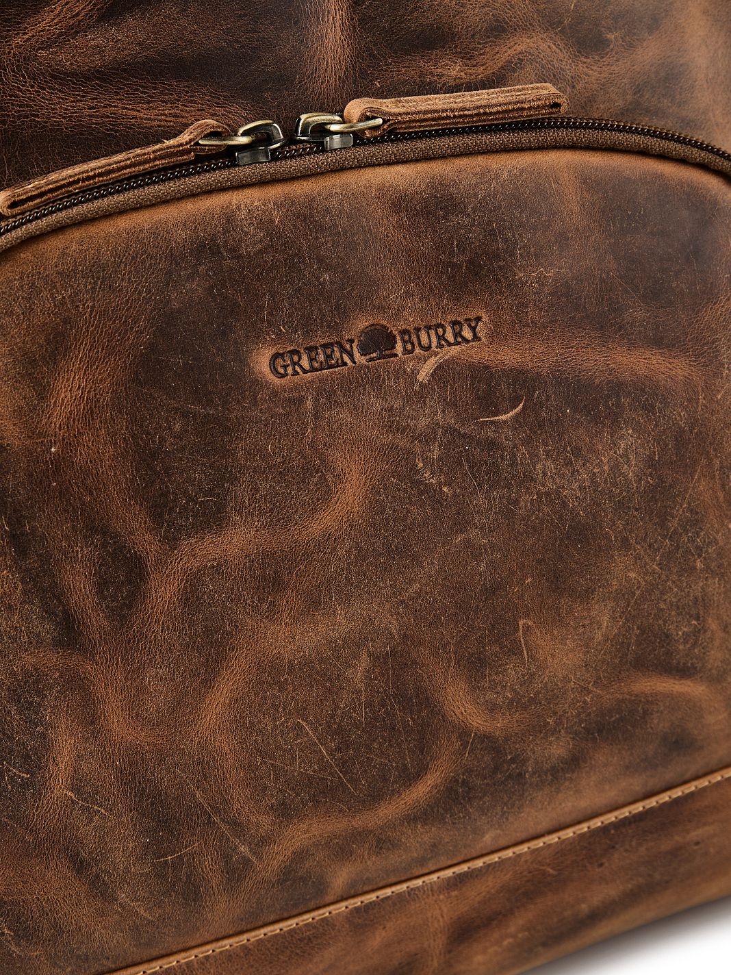 Greenburry Vintage Zaino da lavoro Vera Pelle 36.5 cm Vano porta PC
