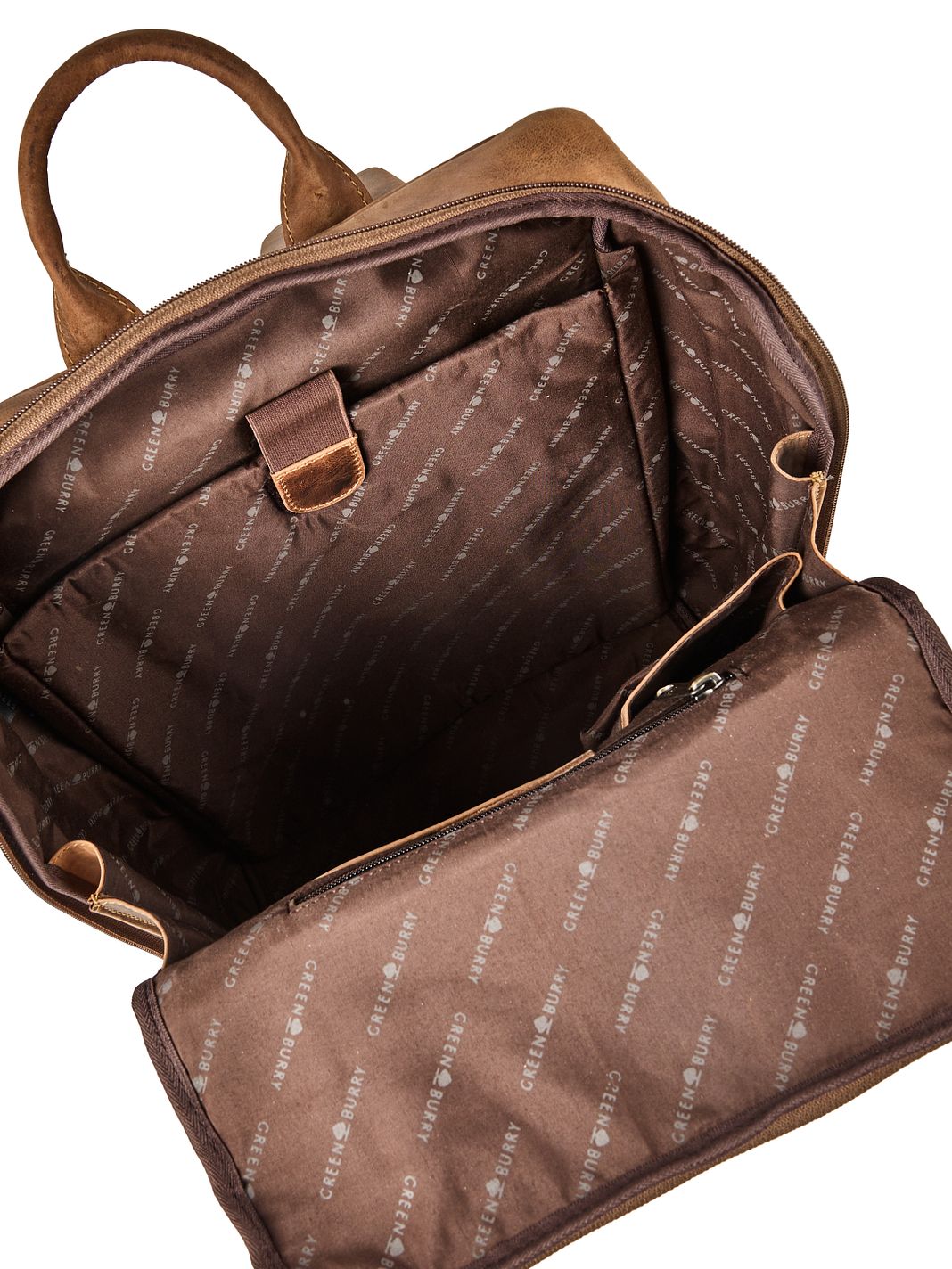 Greenburry Vintage Zaino da lavoro Vera Pelle 36.5 cm Vano porta PC