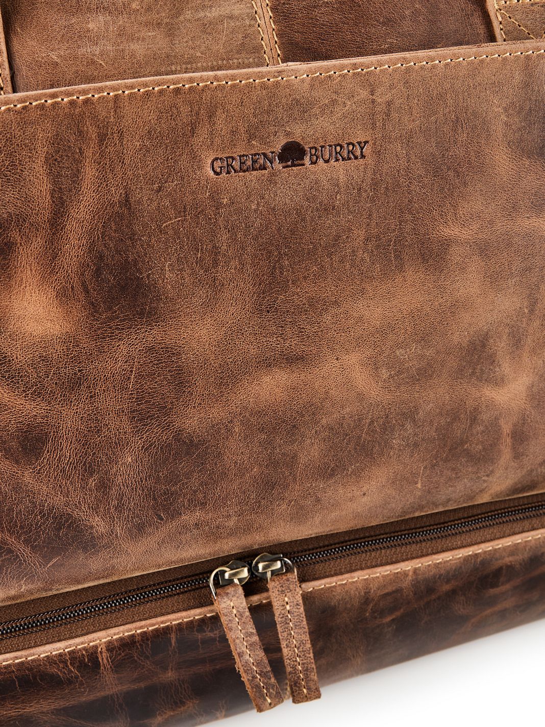 Greenburry Vintage Bolsa de viaje fin de semana Piel natural 51 cm