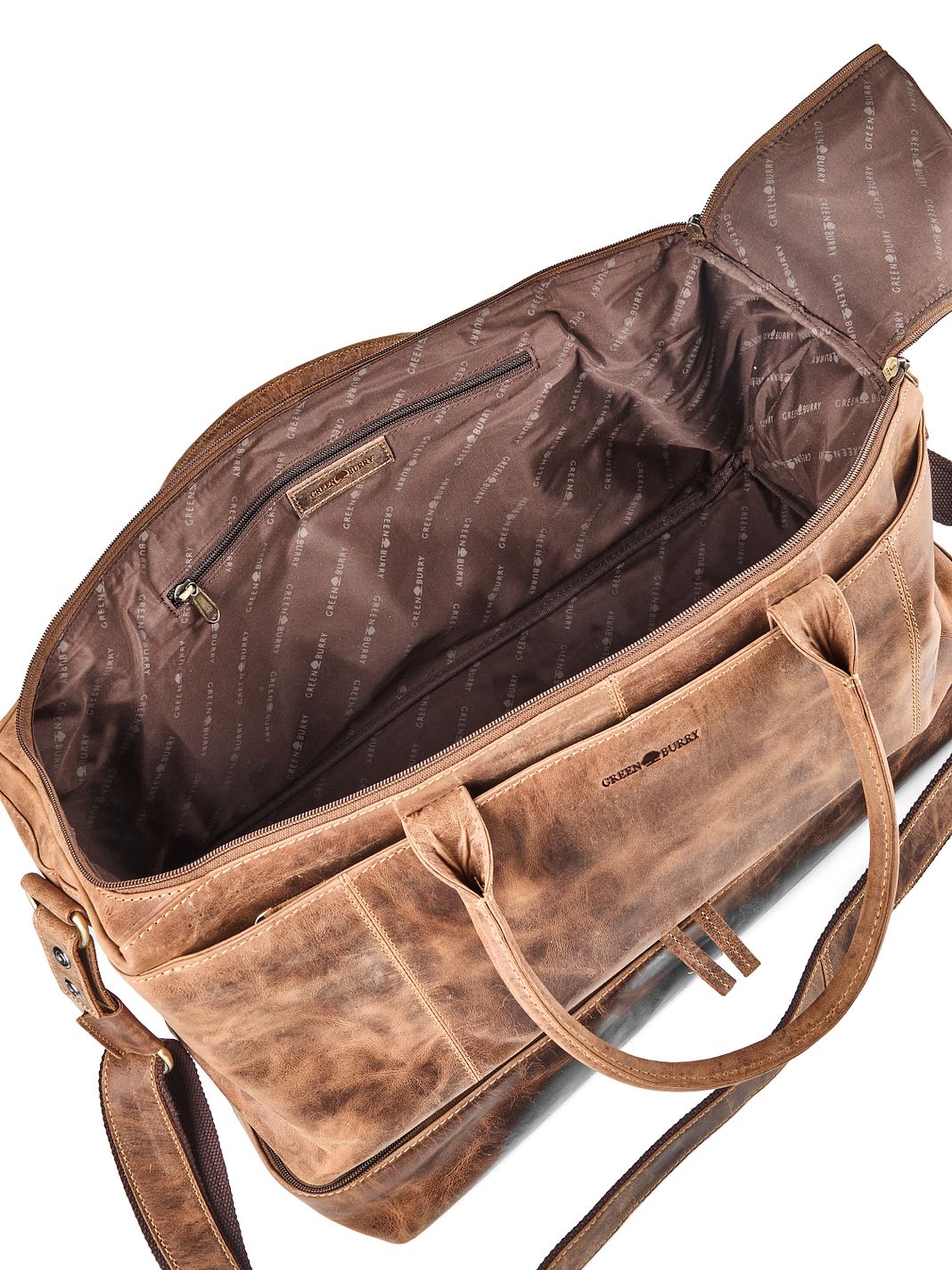 Greenburry Vintage Bolsa de viaje fin de semana Piel natural 51 cm