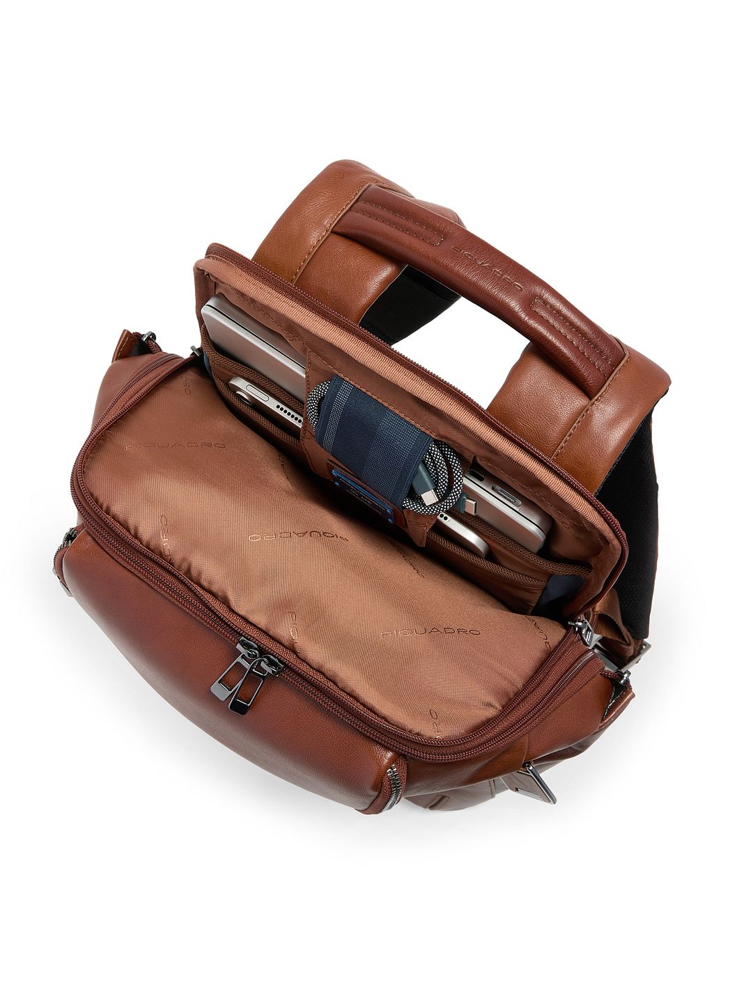 Piquadro Victor Zaino da giorno Protezione RFID Vera Pelle 43 cm Vano porta PC