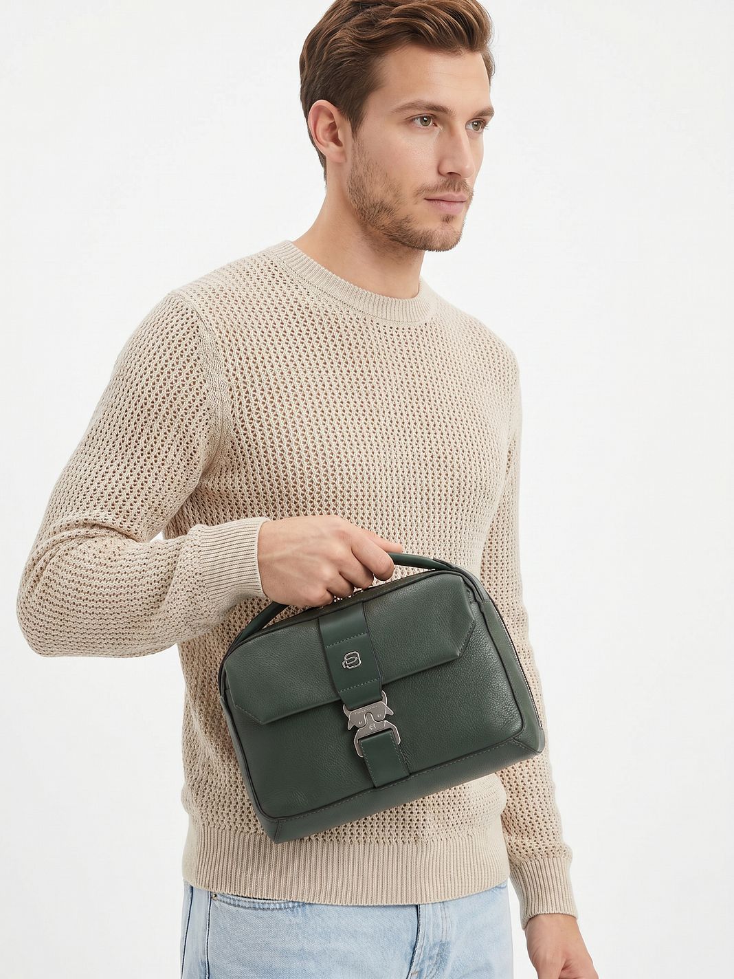 Piquadro Tebe Borsa a tracolla Vera Pelle 24 cm Piquadro Tebe Borsa a tracolla Vera Pelle 24 cm