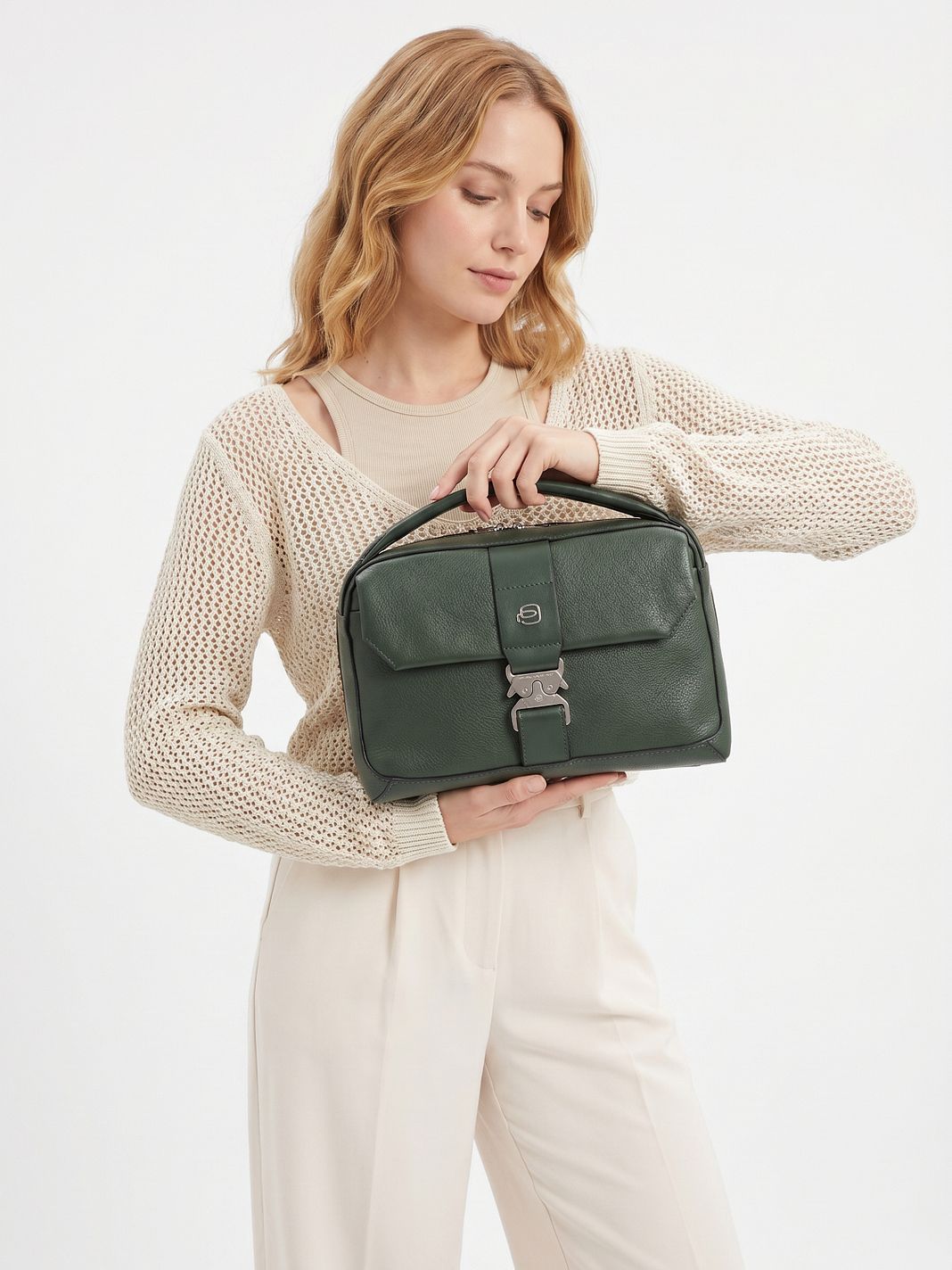 Piquadro Tebe Borsa a tracolla Vera Pelle 24 cm Piquadro Tebe Borsa a tracolla Vera Pelle 24 cm