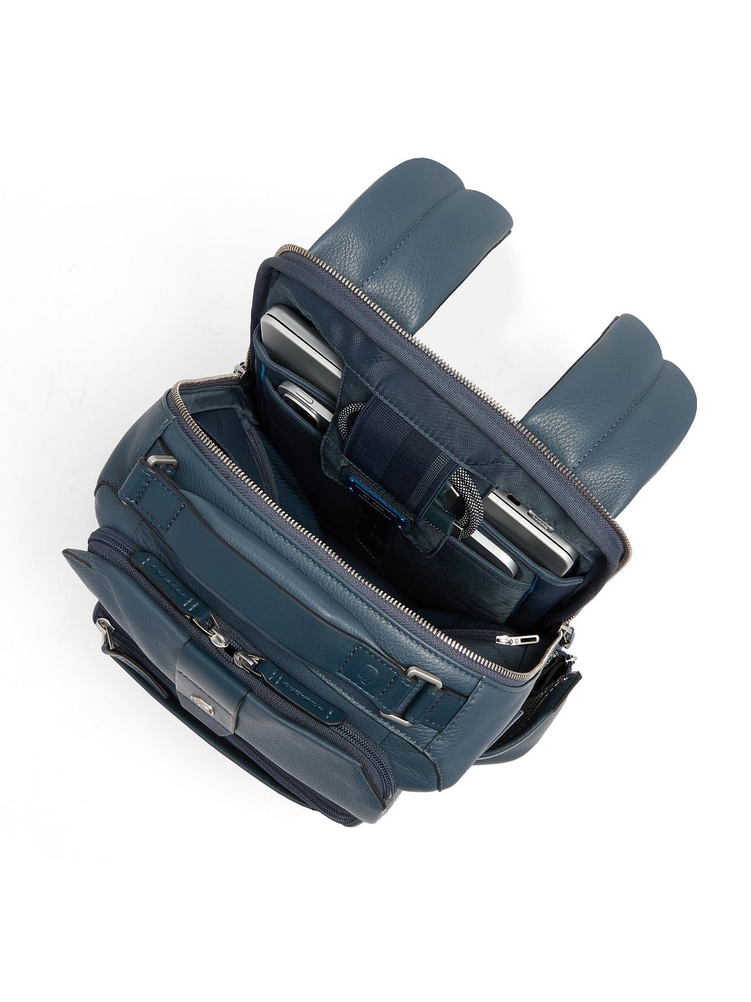 Piquadro Tebe Mochila de día Piel natural 46 cm Compartimento para laptop Piquadro Tebe Mochila de día Piel natural 46 cm Compartimento para laptop
