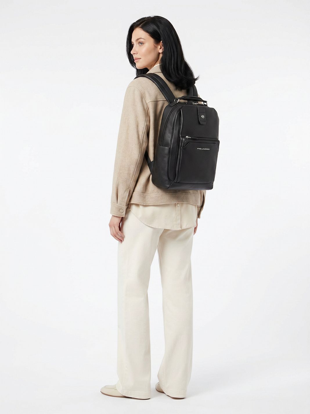 Piquadro Tebe Mochila de día Piel natural 46 cm Compartimento para laptop Piquadro Tebe Mochila de día Piel natural 46 cm Compartimento para laptop
