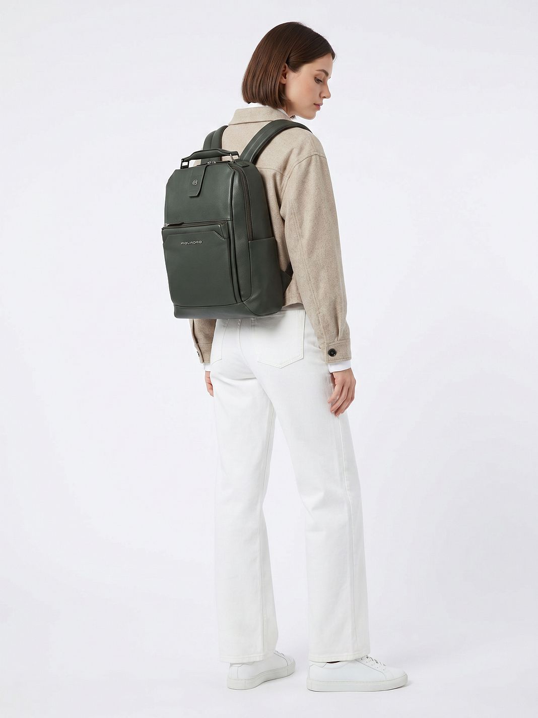 Piquadro Tebe Mochila de día Piel natural 46 cm Compartimento para laptop Piquadro Tebe Mochila de día Piel natural 46 cm Compartimento para laptop