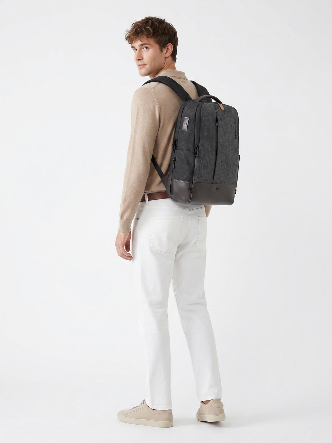 Piquadro Sync Daypack RFID-beskyttelse Læder 47 cm Laptoprum Piquadro Sync Daypack RFID-beskyttelse Læder 47 cm Laptoprum