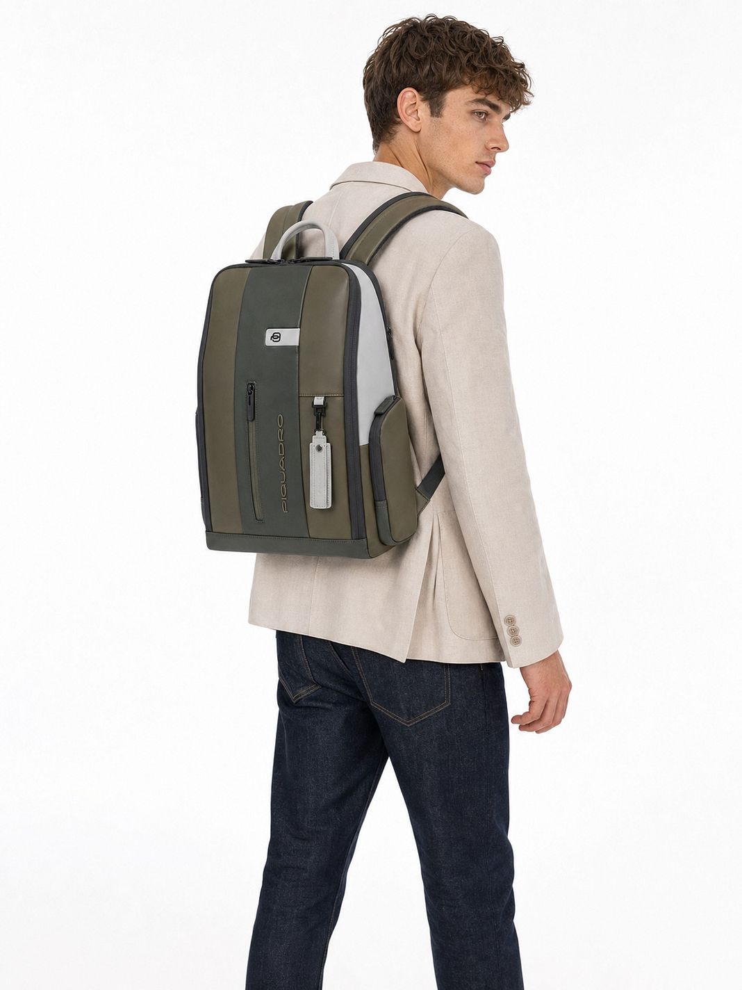 Piquadro Urban Zaino da giorno Protezione RFID Vera Pelle 46 cm Vano porta PC