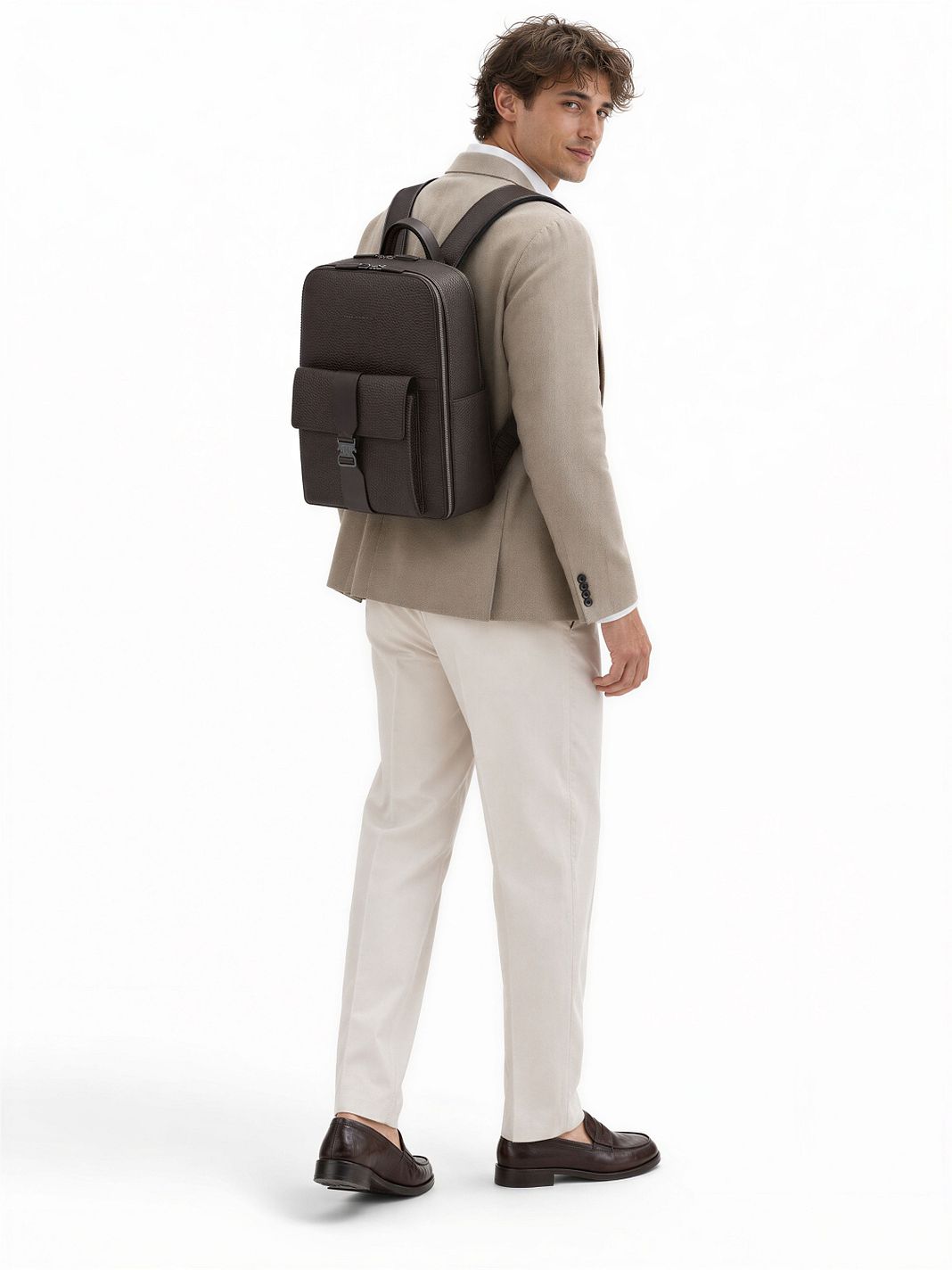 Piquadro Materia Denní batoh Kůže 48 cm Kapsa na notebook