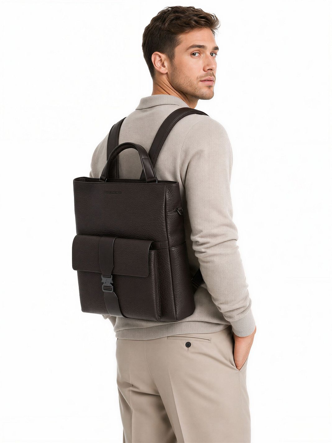 Piquadro Materia Denní batoh Kůže 45 cm Kapsa na notebook