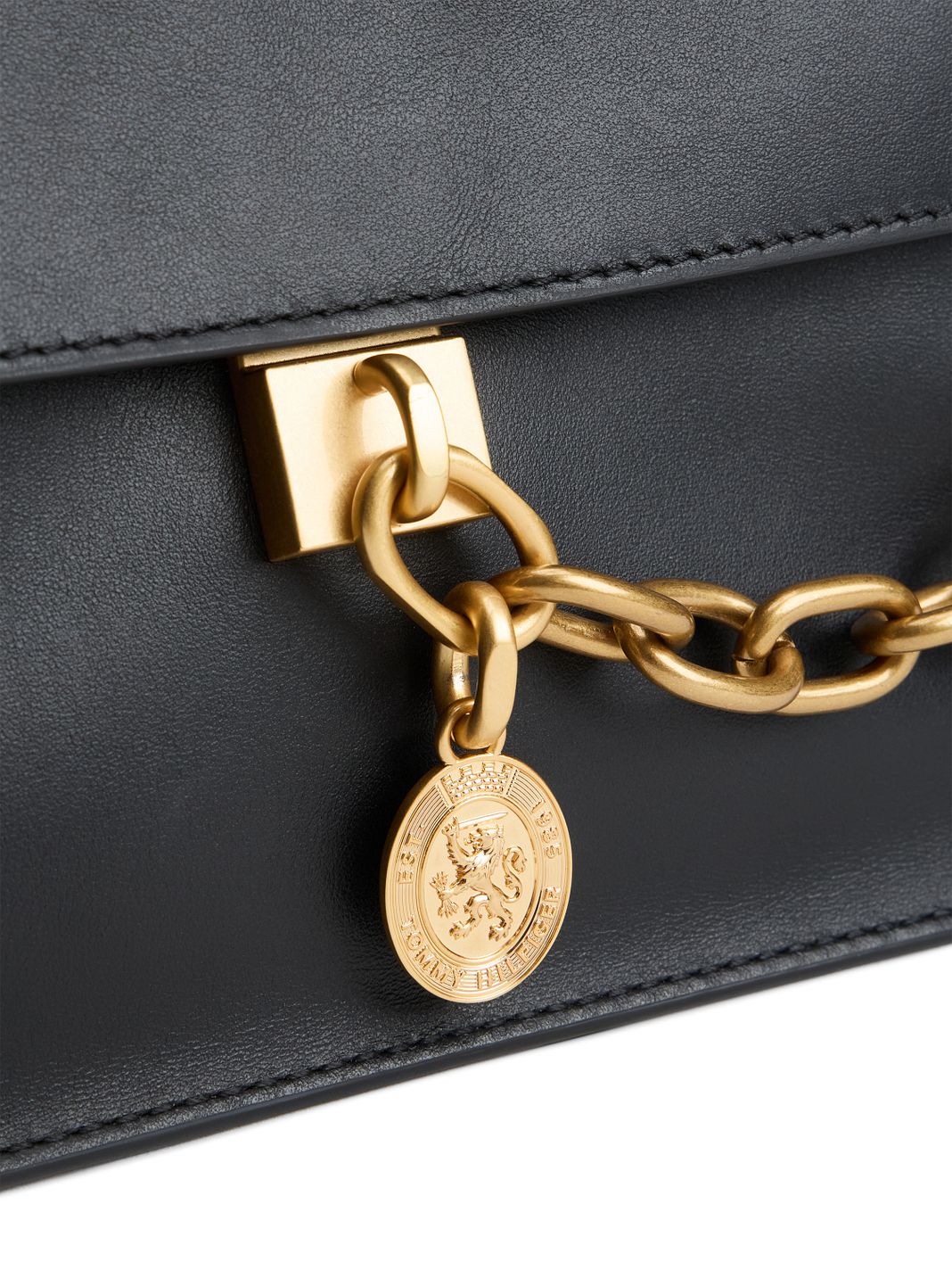Tommy Hilfiger Crest Leather Borsa a spalla Vera Pelle 32 cm