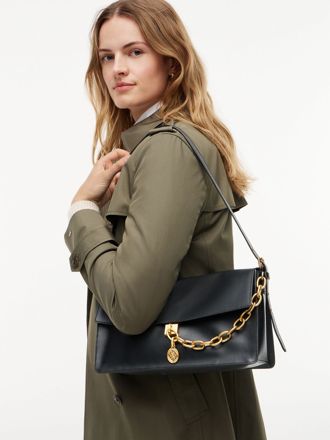 Tommy Hilfiger Crest Leather Borsa a spalla Vera Pelle 32 cm