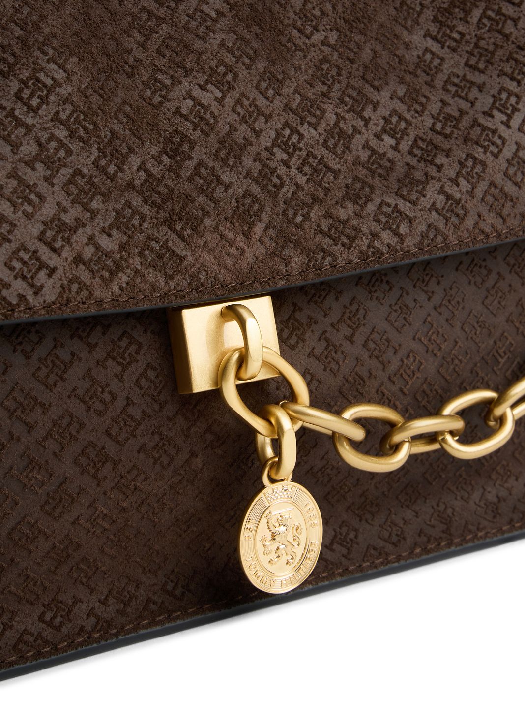 Tommy Hilfiger Crest Leather Borsa a spalla Vera Pelle 32 cm