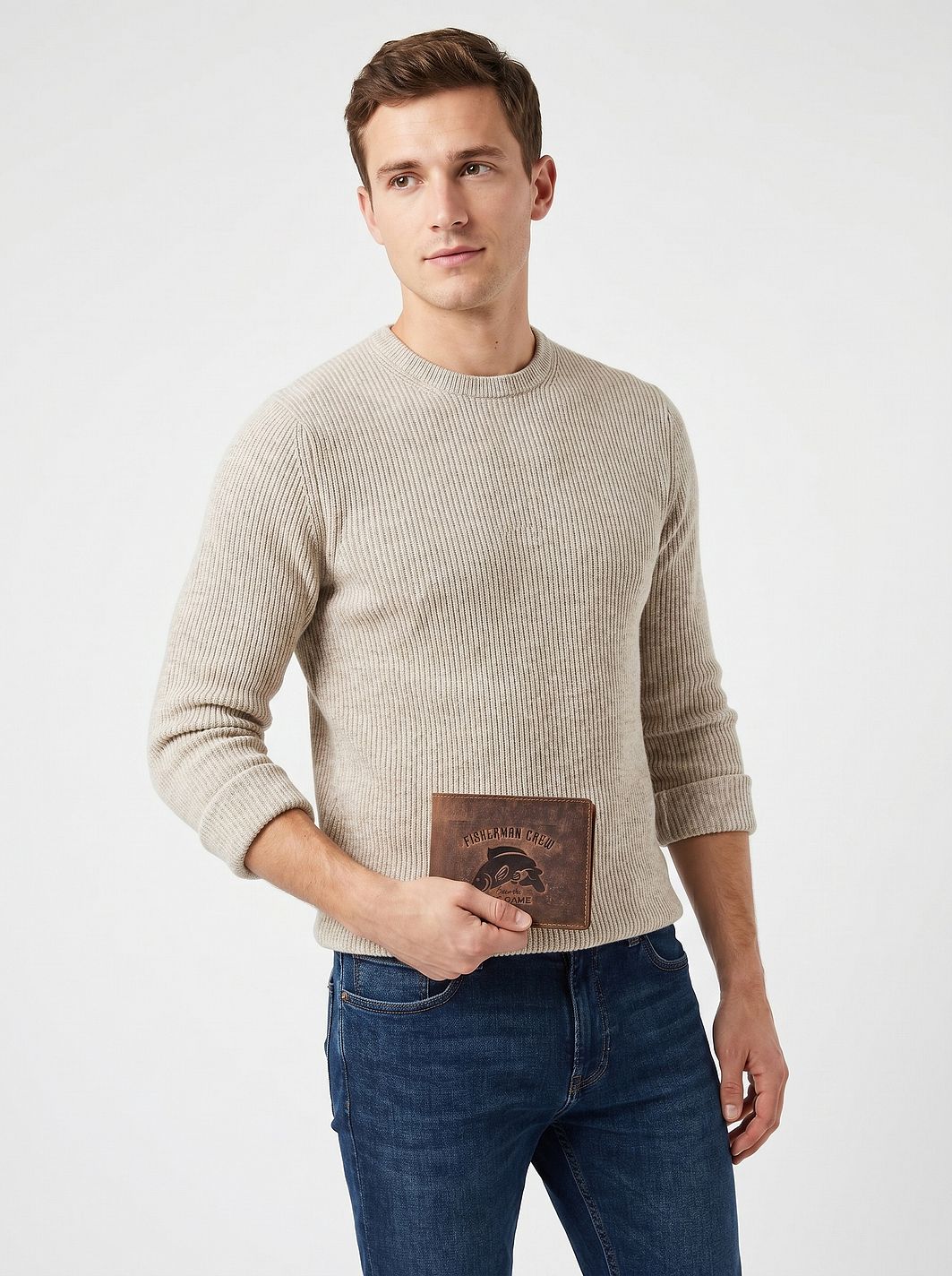 Greenburry Karpfen Cartera Piel natural 12.5 cm