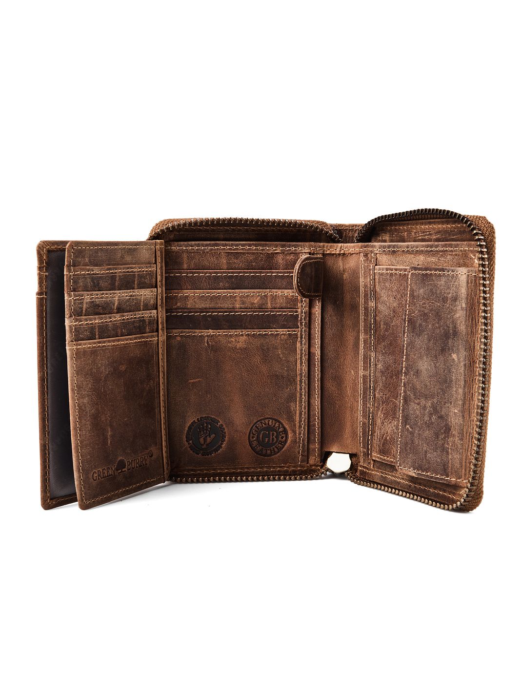 Greenburry Huntsman Cartera Bloqueo RFID Piel natural 10 cm Greenburry Huntsman Cartera Bloqueo RFID Piel natural 10 cm