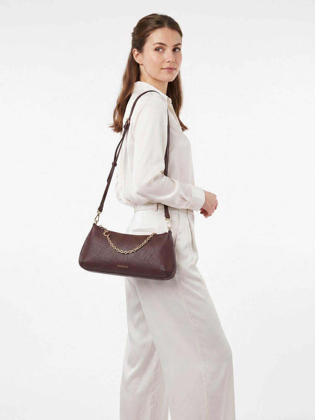 Coccinelle C-Me Borsa a spalla Vera Pelle 27 cm