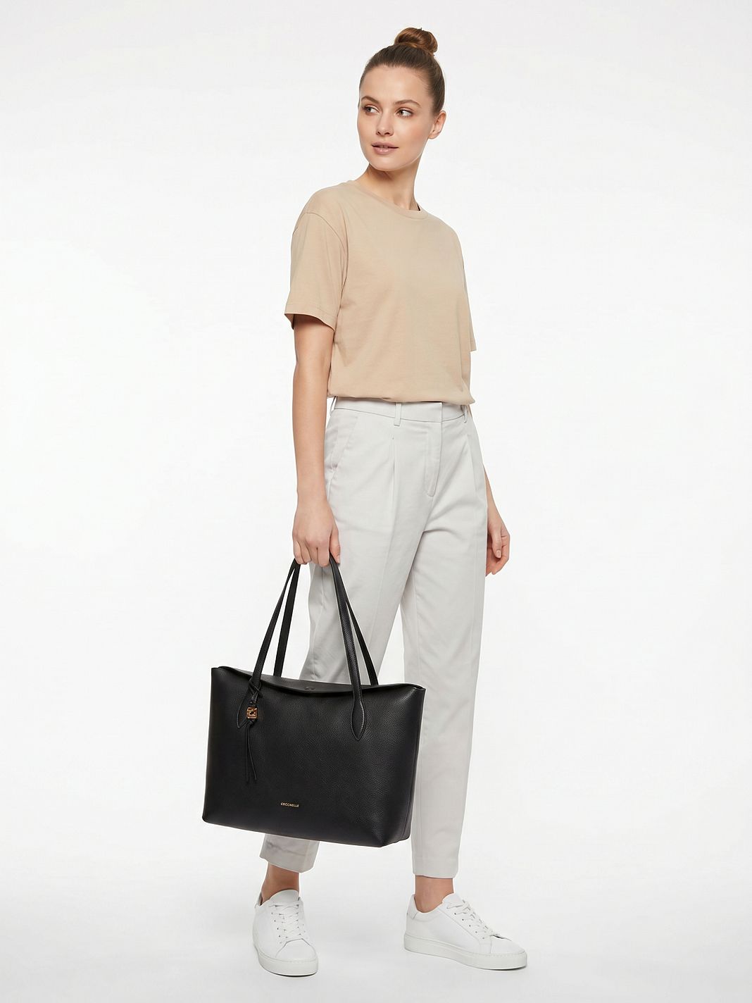 Coccinelle Thess Bolsa de hombro Piel natural 45 cm Coccinelle Thess Bolsa de hombro Piel natural 45 cm