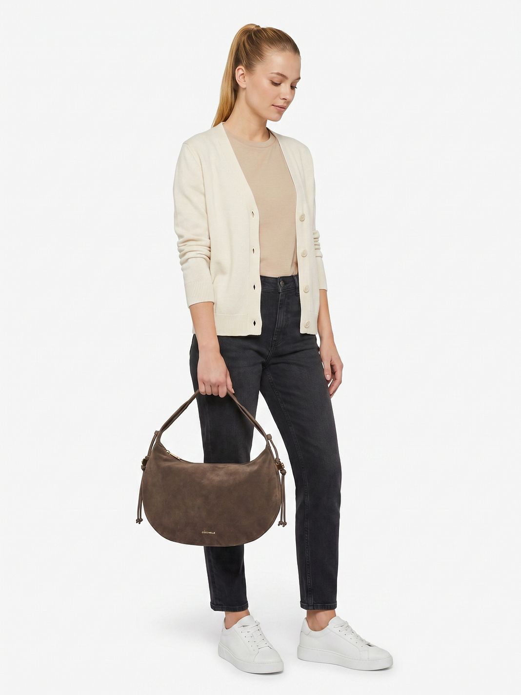 Coccinelle Thess Bolsa de hombro Piel natural 38 cm Coccinelle Thess Bolsa de hombro Piel natural 38 cm