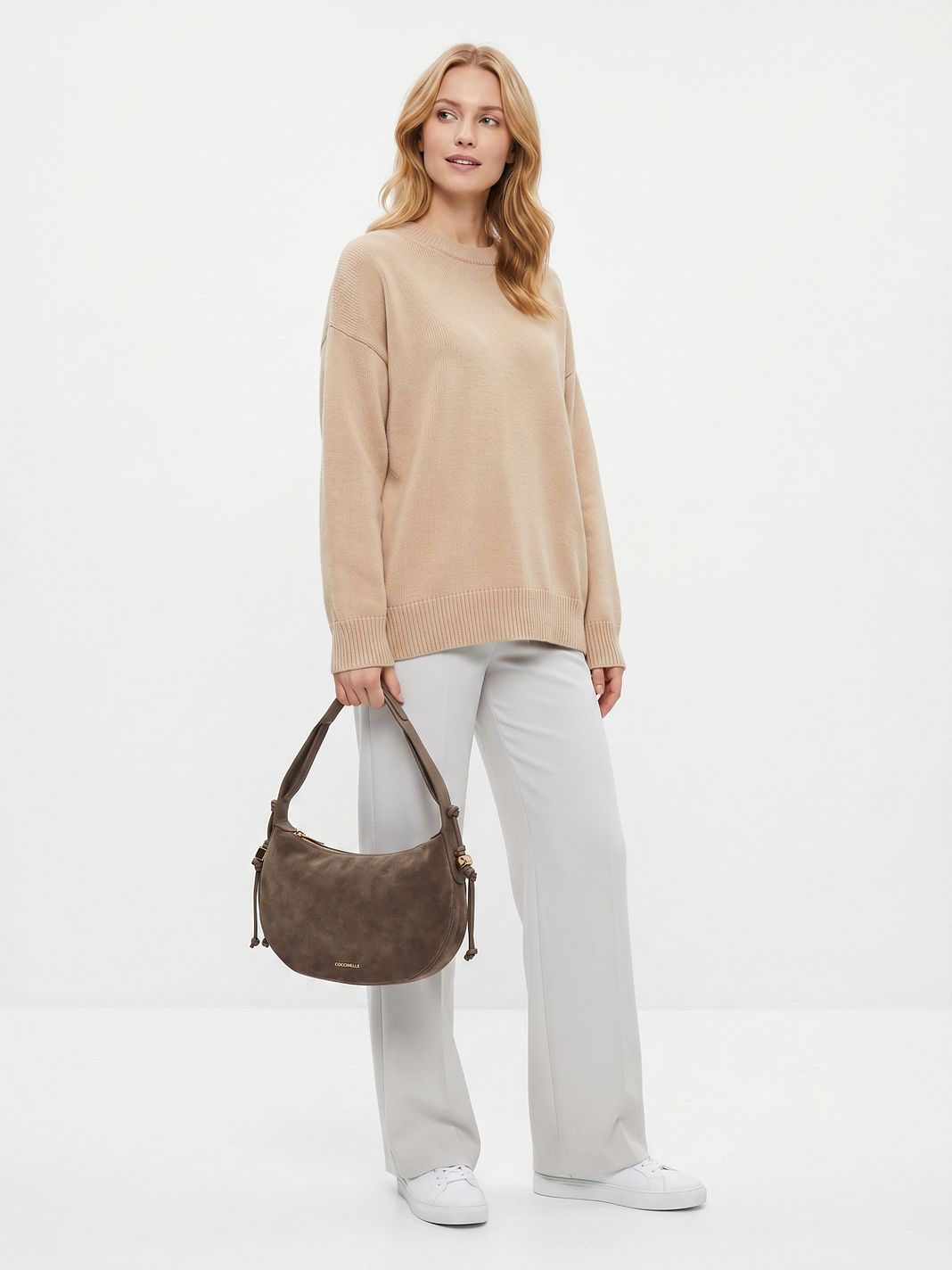 Coccinelle Thess Bolsa de hombro Piel natural 29 cm Coccinelle Thess Bolsa de hombro Piel natural 29 cm