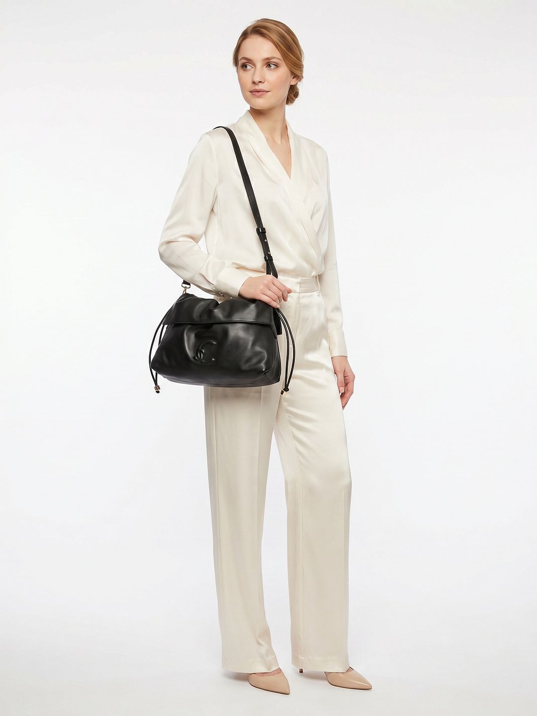Coccinelle Lidia Borsa a spalla Vera Pelle 31 cm