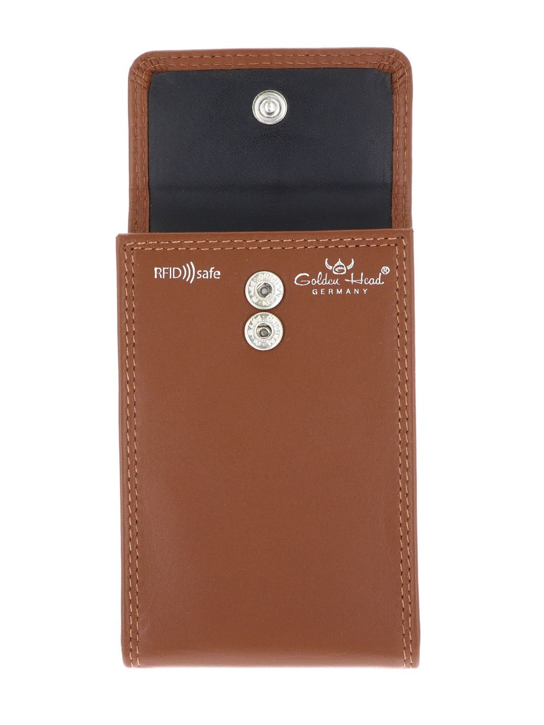 Golden Head Polo Custodia per carta di credito Protezione RFID Vera Pelle 12 cm