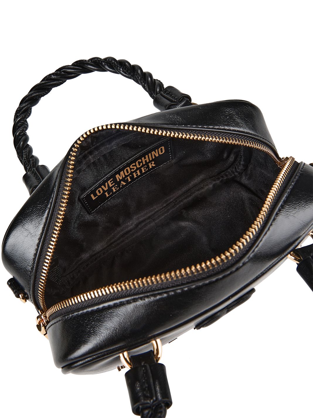 Love Moschino Nero Borsetta Vera Pelle 21 cm Love Moschino Nero Borsetta Vera Pelle 21 cm