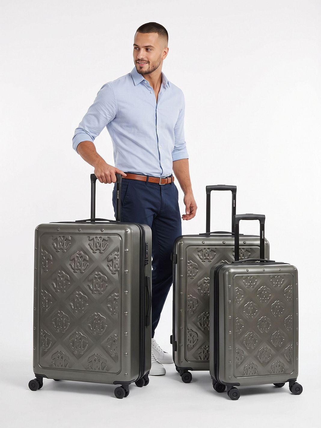 Roberto Cavalli Florence 4 ruote Set di valigie 3 pezzi espandibile Roberto Cavalli Florence 4 ruote Set di valigie 3 pezzi espandibile