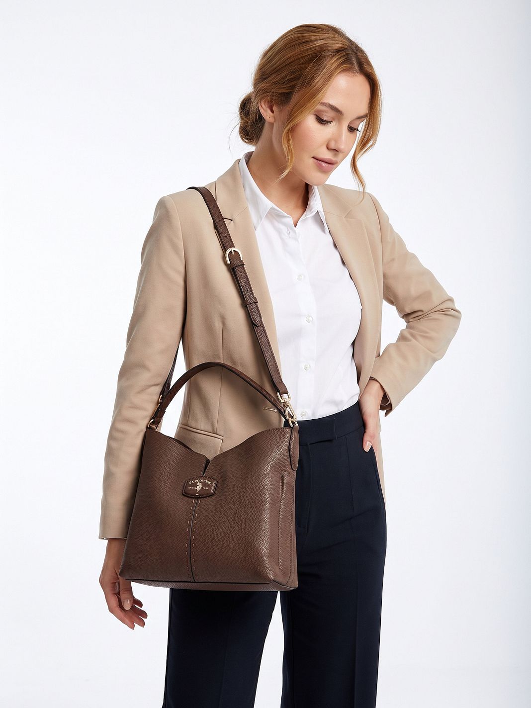 U.S. Polo Assn. Chestnut Borsa a spalla 27 cm