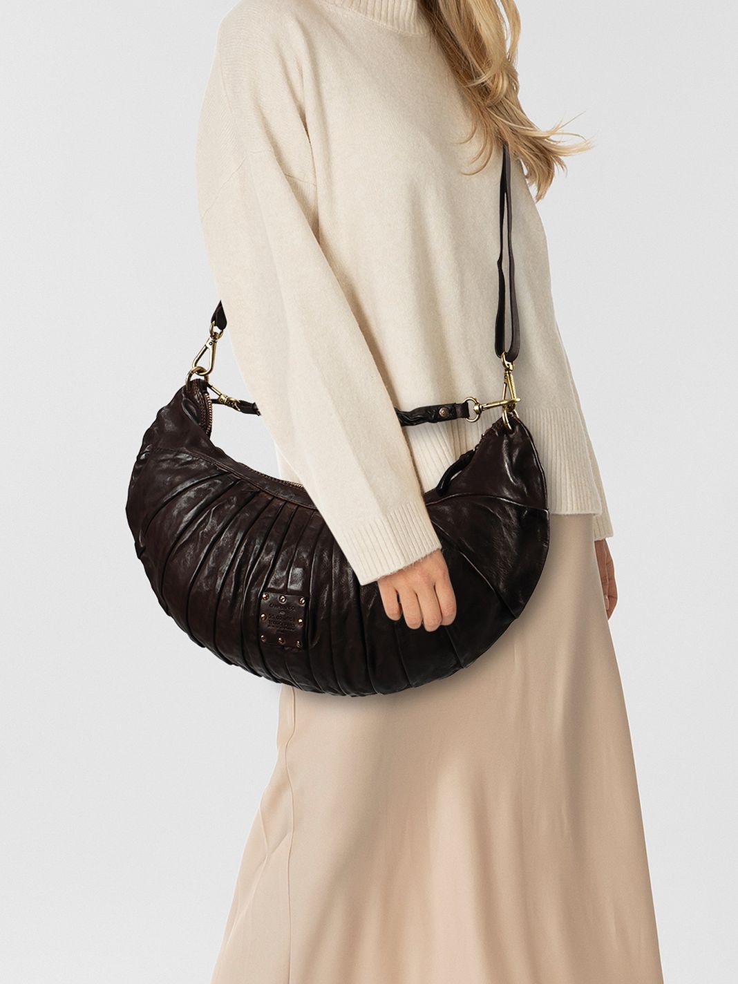 Campomaggi Luna Borsa a spalla Vera Pelle 45 cm