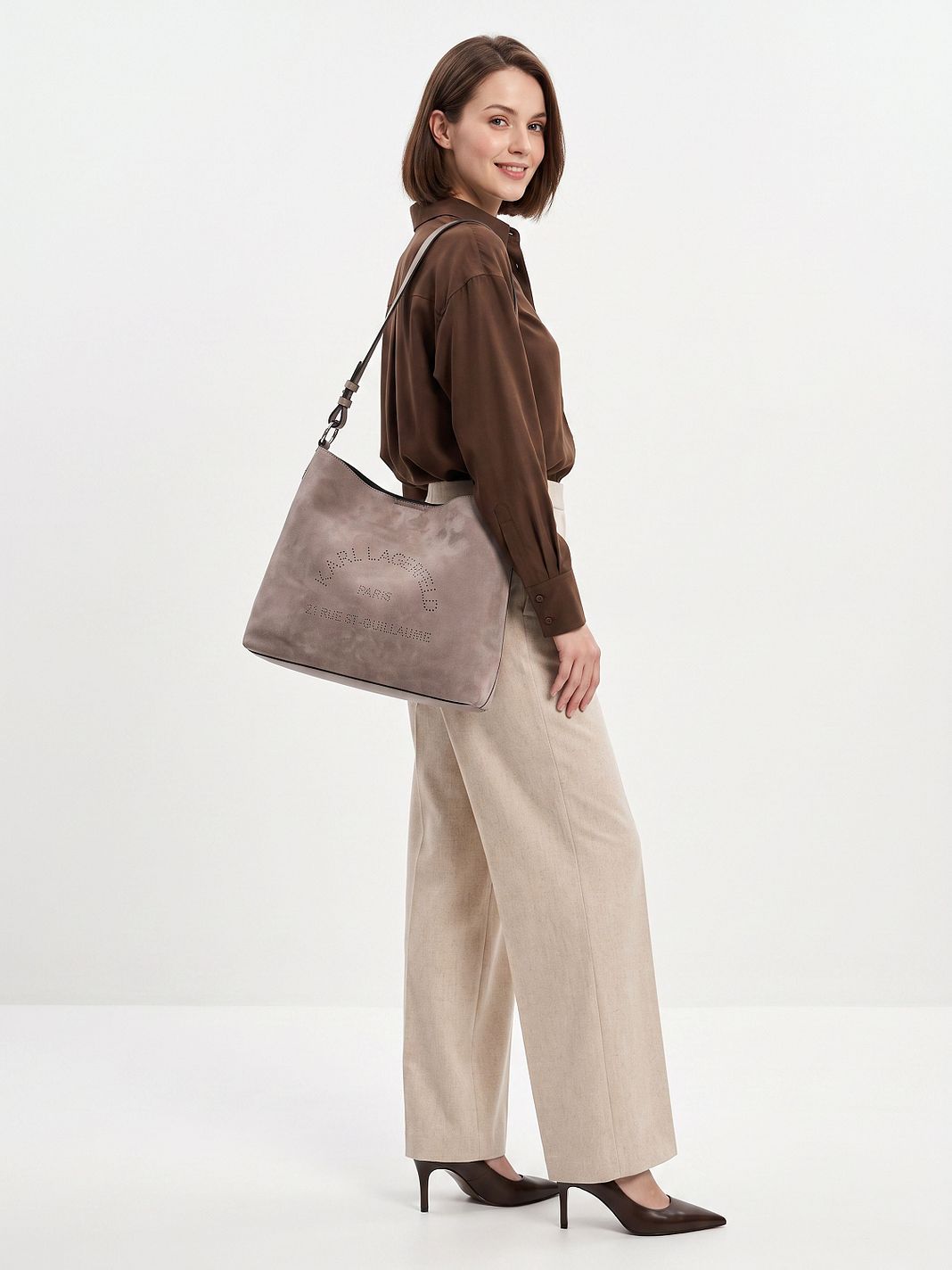 Karl Lagerfeld Daily Borsa a spalla Vera Pelle 33 cm Karl Lagerfeld Daily Borsa a spalla Vera Pelle 33 cm