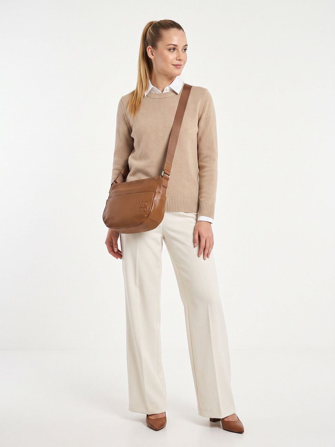 Mandarina Duck MD20 Borsa a tracolla Vera Pelle 37 cm